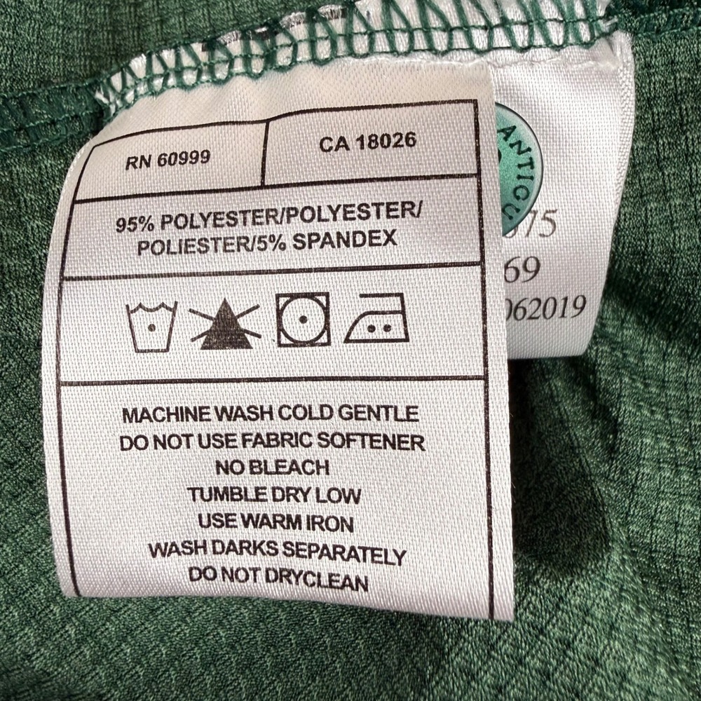 Antigua Green Bay Packers Polo Men's Large Green Check Short Sleeve Stretch - Picture 8 of 8